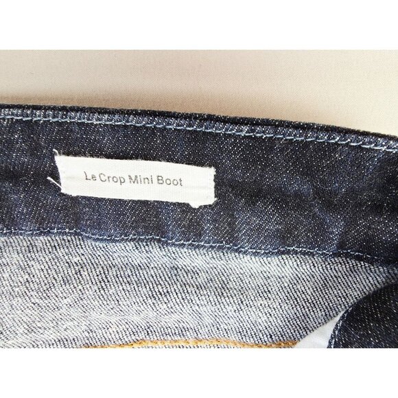 Frame Size 27X26 Womens Blue Le Crop Mini Boot Blue Denim Embroidered Logo Jeans - Picture 6 of 14